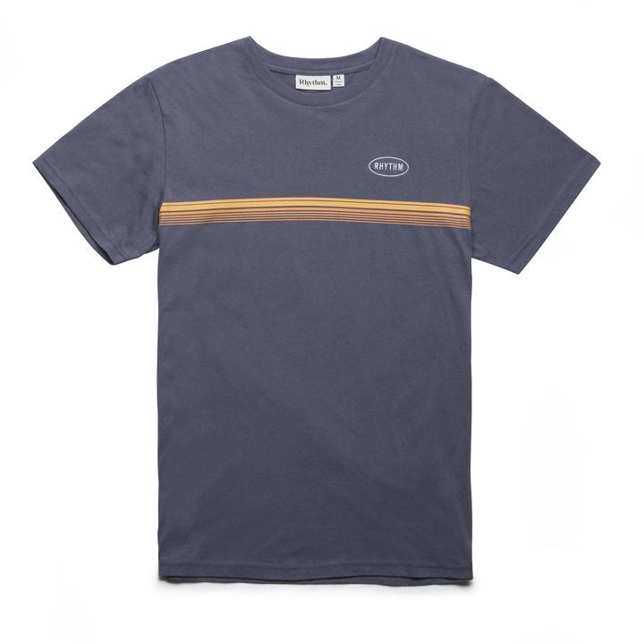60's Stripe T-Shirt - Navy T-Shirts Rhythm 