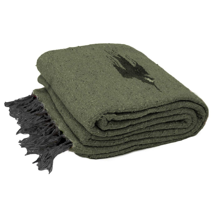 Olive Green Thunderbird Blanket