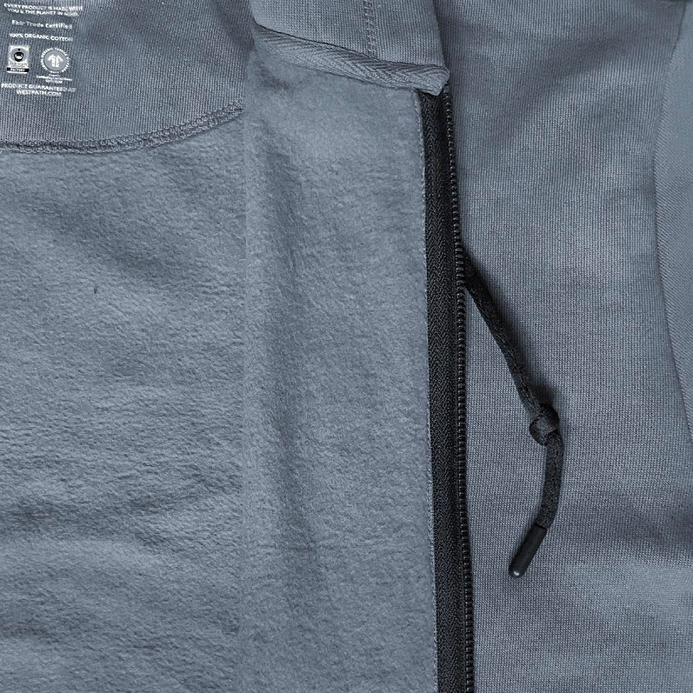 blue fleece hoodie