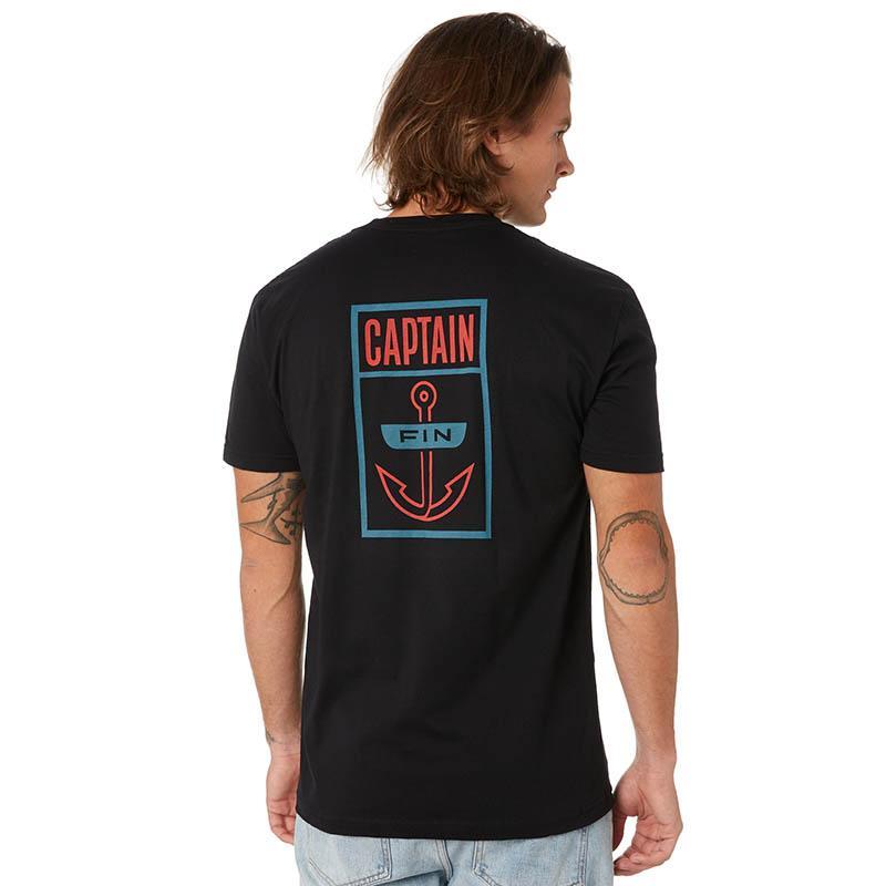 Men's Surf Black T-Shirts Captain Fin 