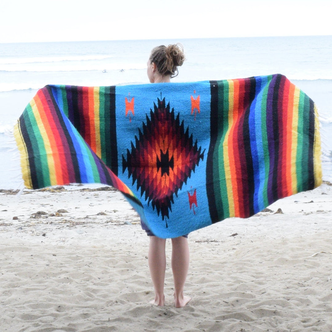 Red Earth Baja Fish Yoga Blanket  Shop Heavy Weight Mexican Blankets –  West Path