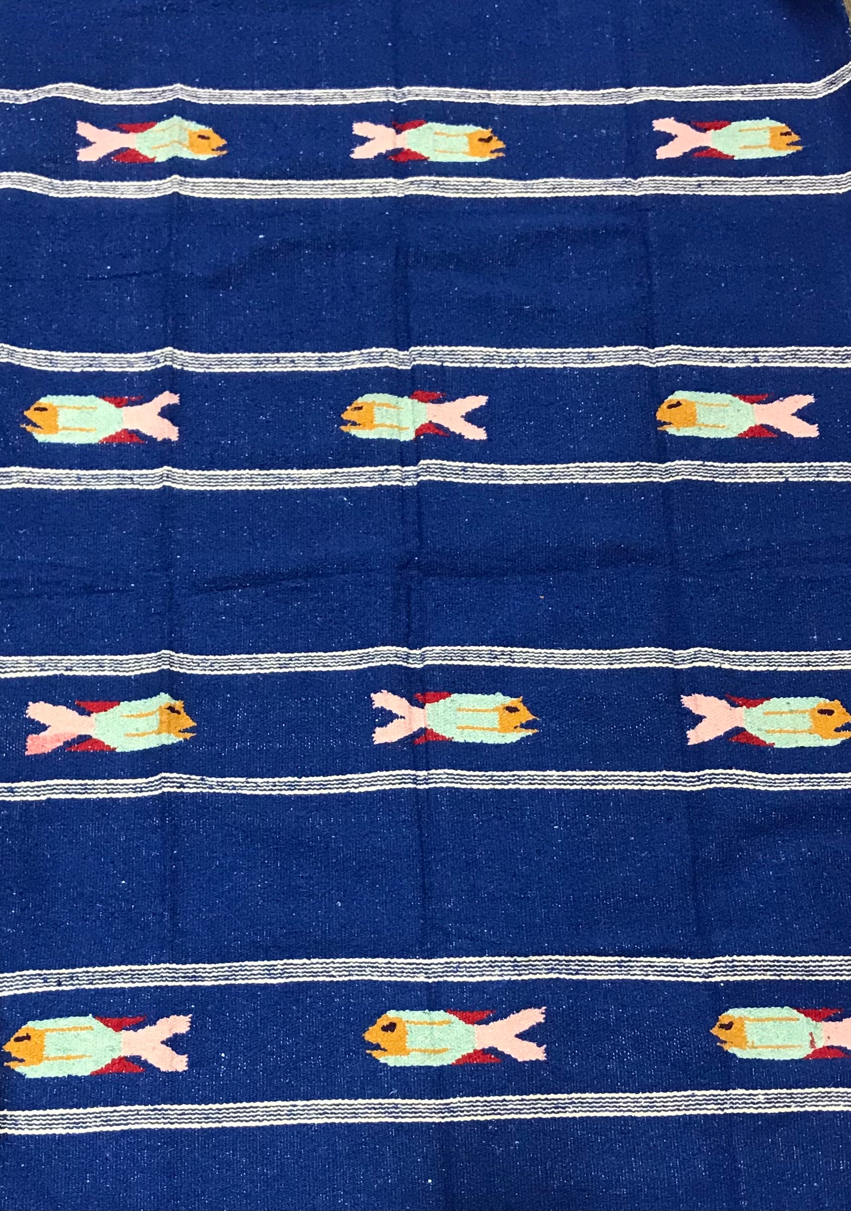 Electric Blue Fish Blanket