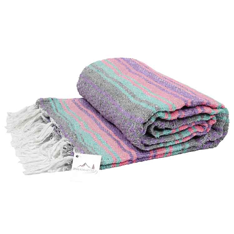 mexican falsa blanket purple mint peach