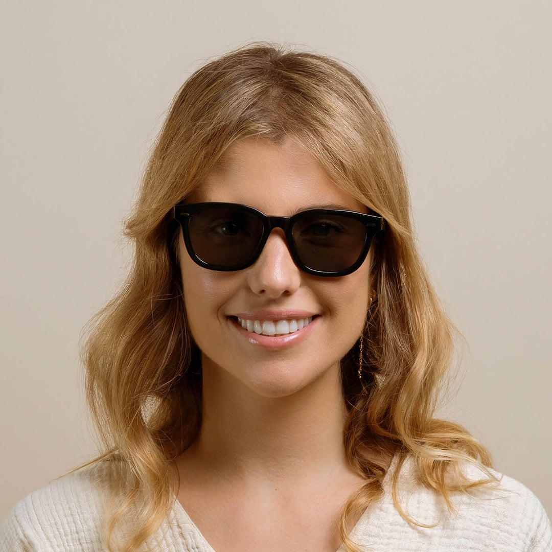Myles Crystal Black Polarized Sunglasses