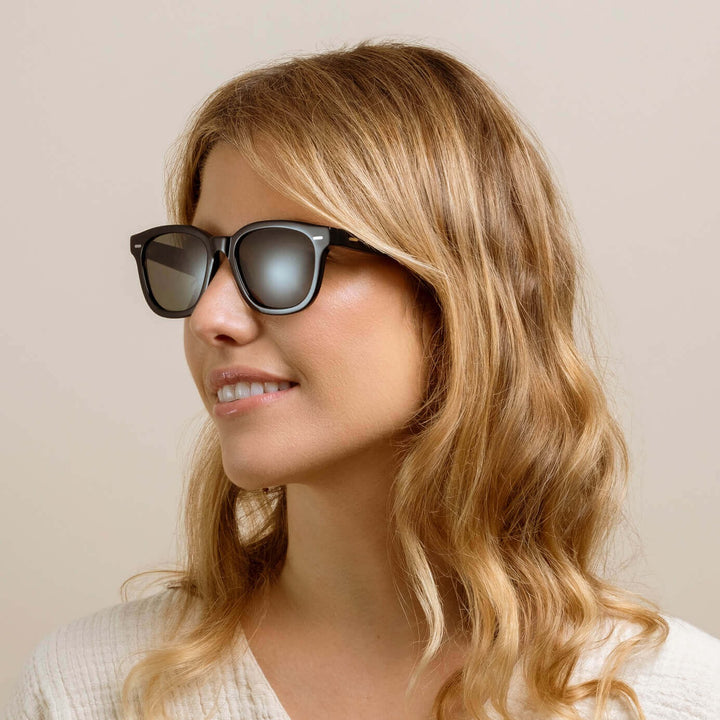 Myles Crystal Black Polarized Sunglasses