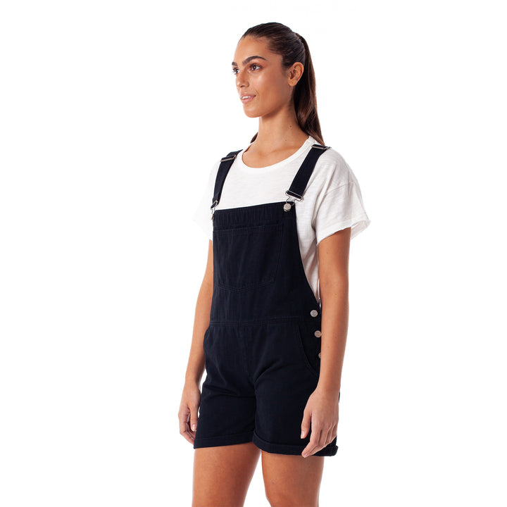 black overall shorts for women 