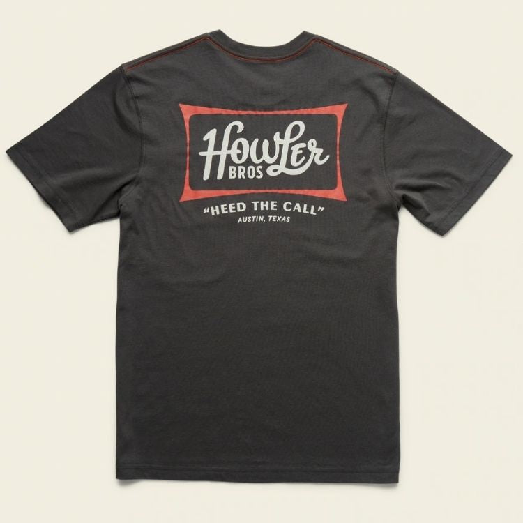 The back of the Howler Bros' Select Pocket Tee in Black