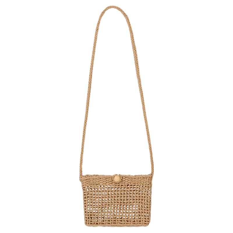 woven straw purse