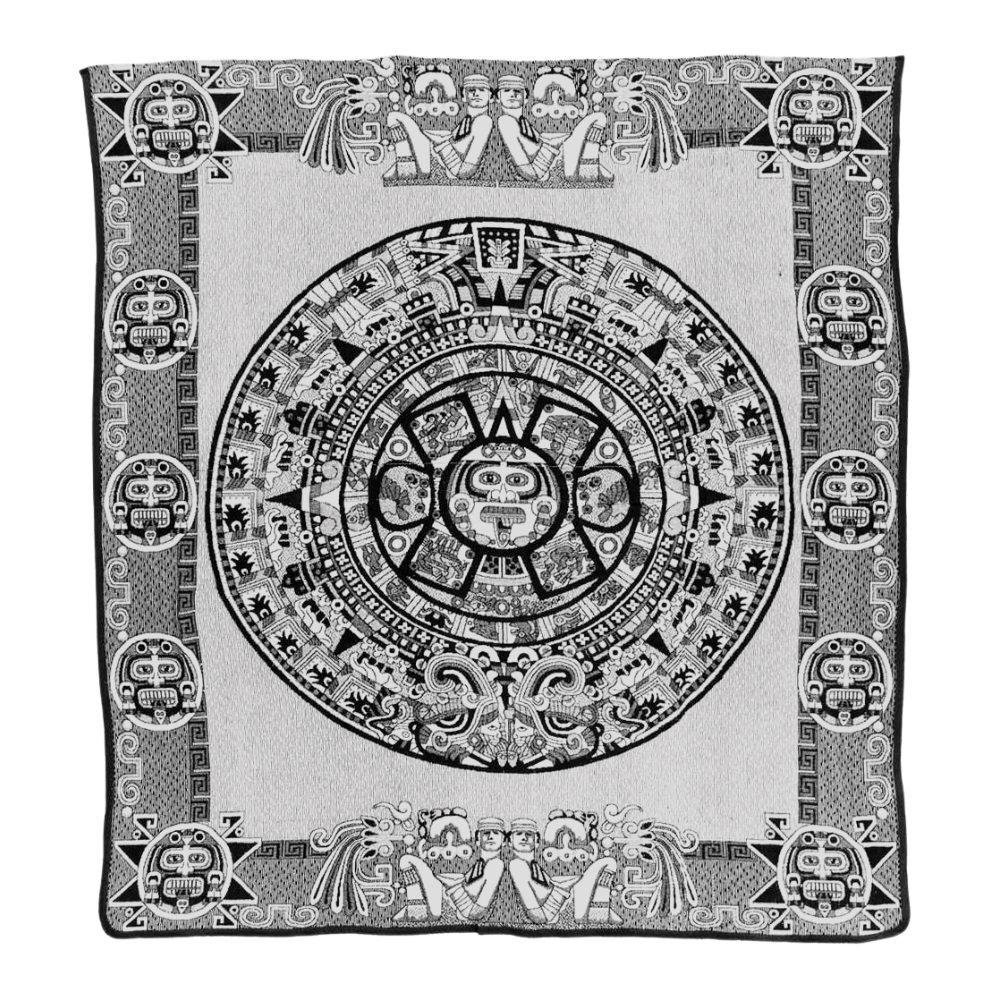 Mayan Calendar Mexican Blanket Wall Tapestry