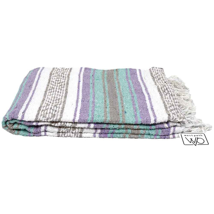 pastel mexican blanket grey violet teal