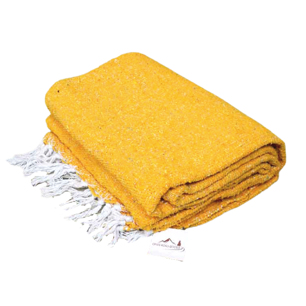 solid yellow mexican blanket