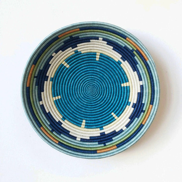 bright, multicolored handwoven x-large bowl by Amsha