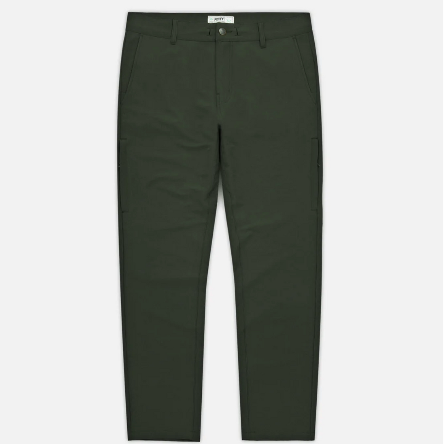 Acadia Travel Pant in Army Green for men by Jetty