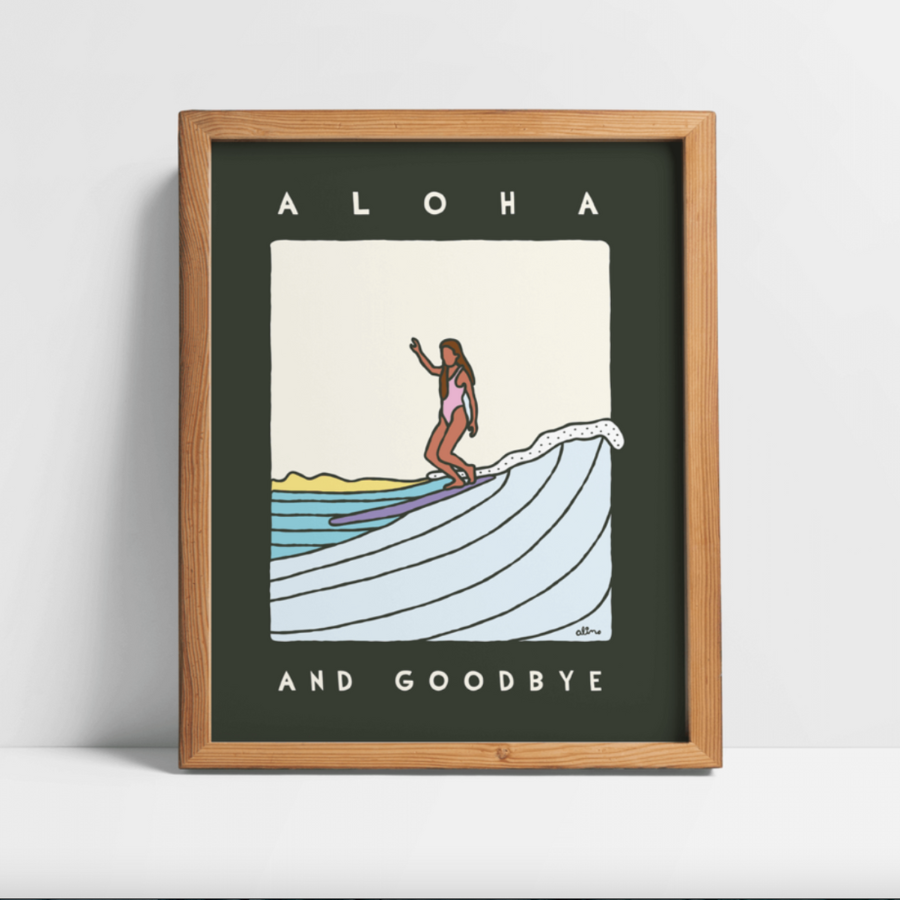 Aloha And Goodbye Art Print by Alimo Fun