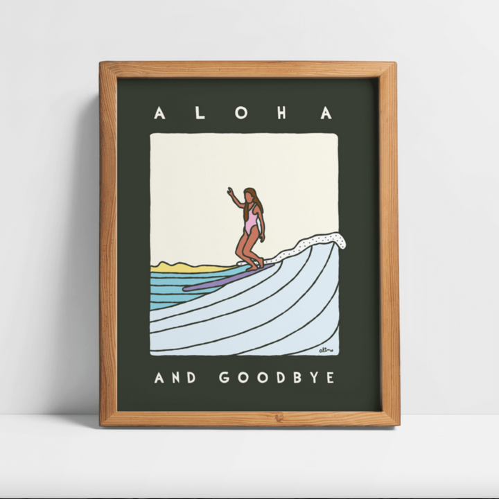 Aloha And Goodbye Art Print by Alimo Fun
