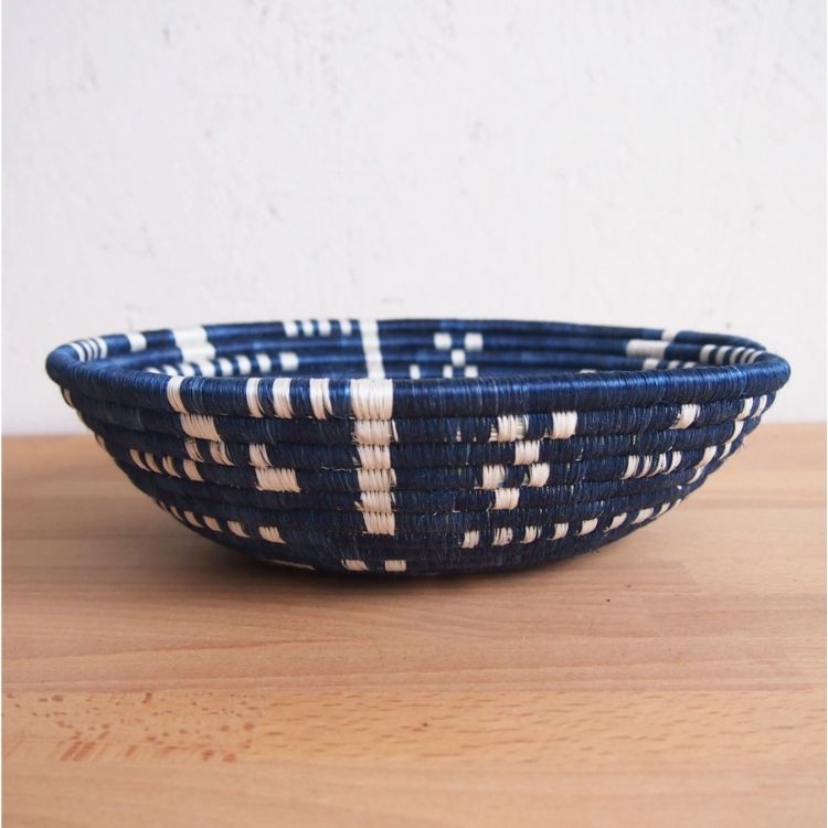 Kigembe bowl by Amsha in blue and white