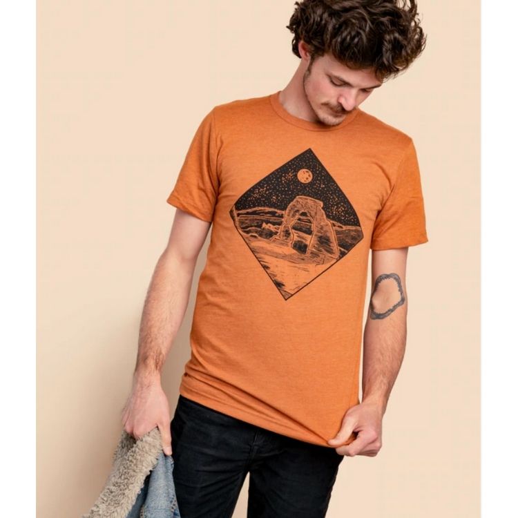 Arches Tee in orange by Moore Collection 