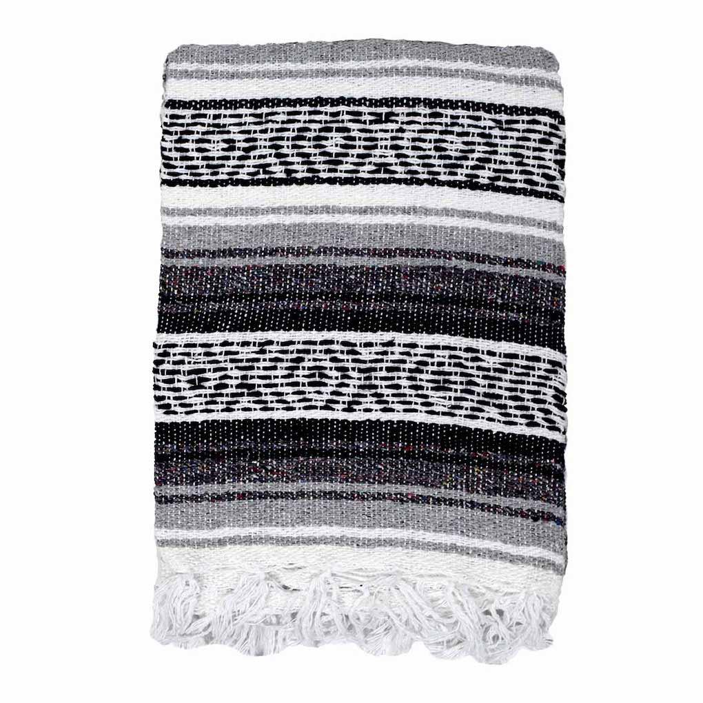 Black & White Mexican Blanket 