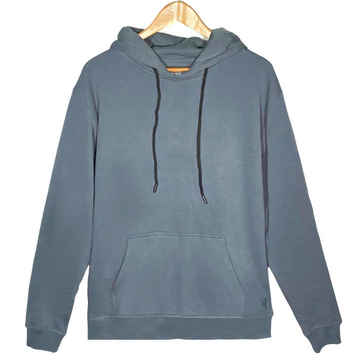 mens pull over hoodie blue