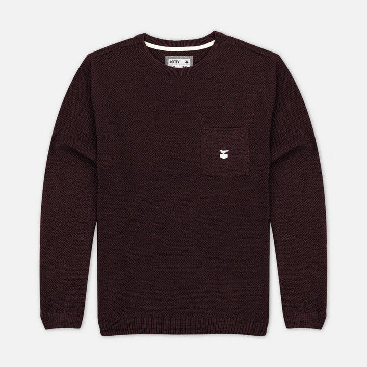 Jetty's Burgundy Brine Sweater for men 