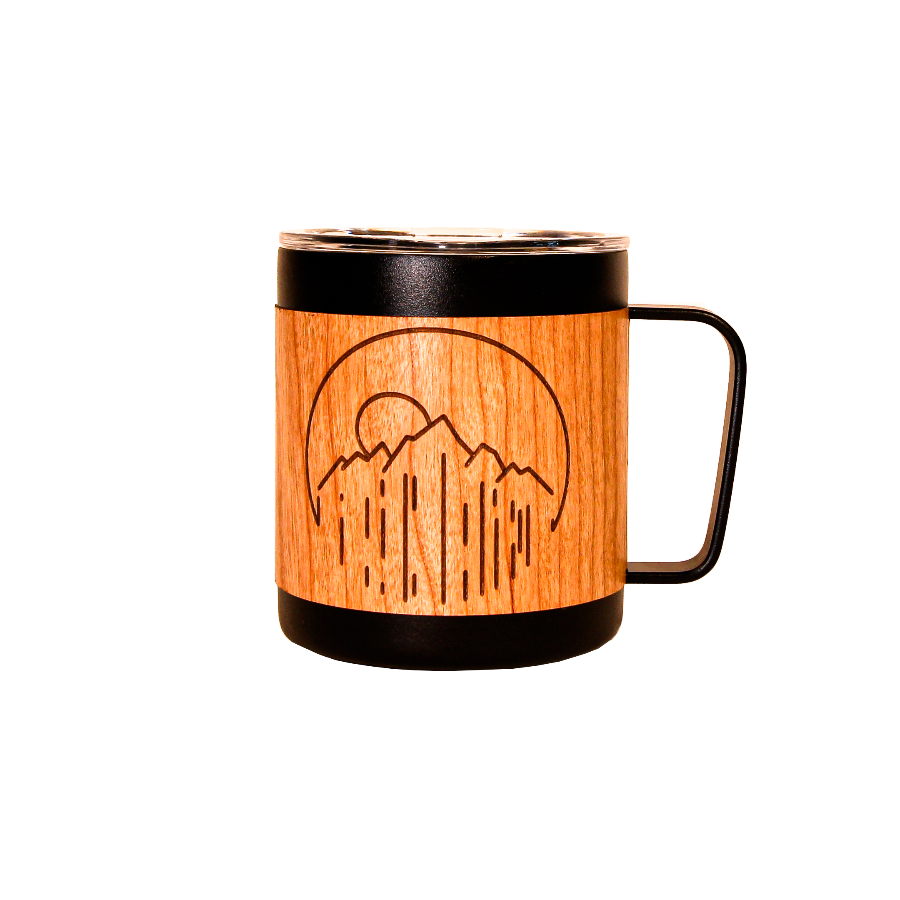 Rustek Collective's Sunset Mountain Camping Cup in Black