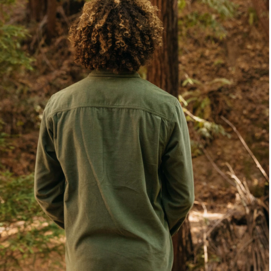 Wakame Corduroy One Pocket Shirt for men 