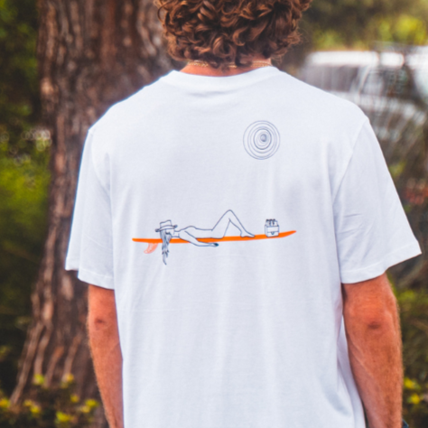 organic surf tee for men and women 