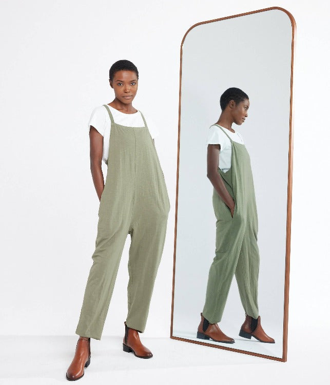 Army green overalls by Known Supply 