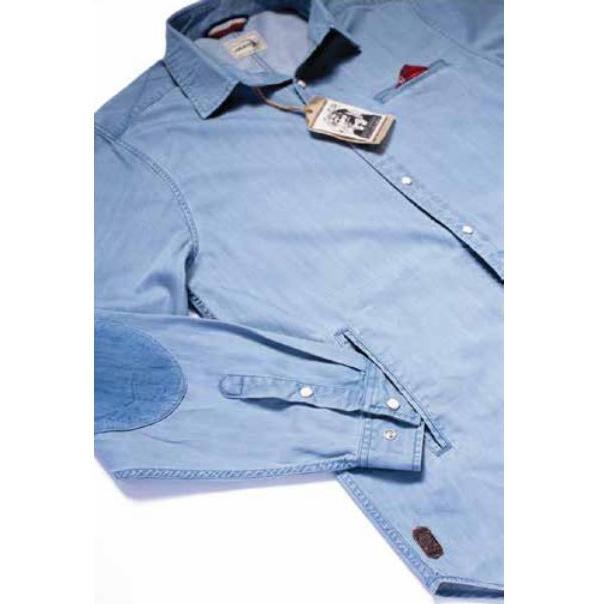 Mens Denim Button Up Top