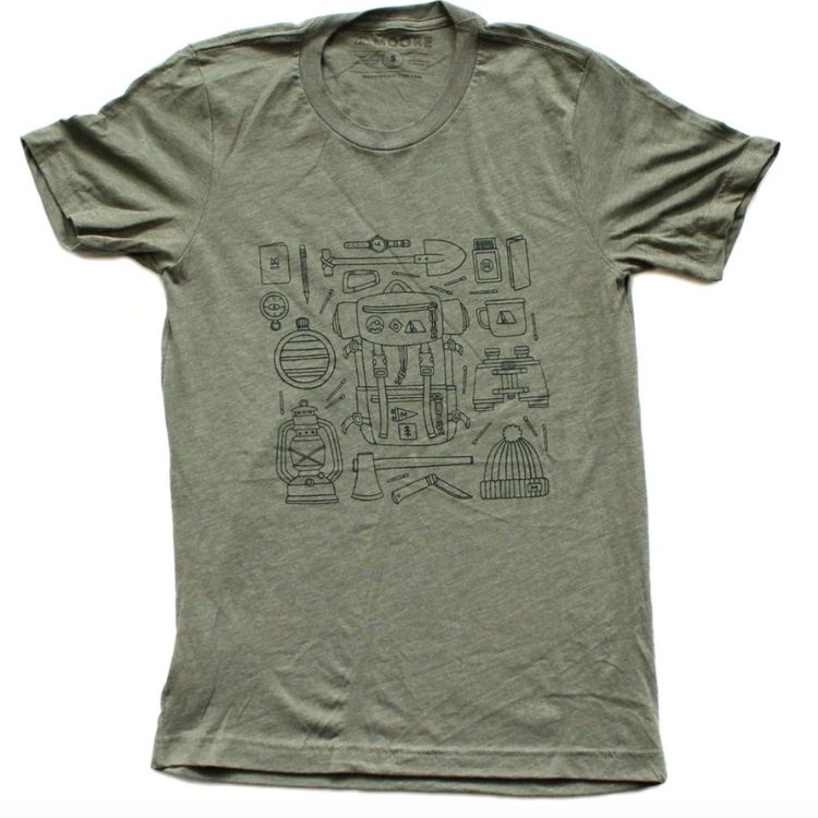 Military green tee by Moore Collection 