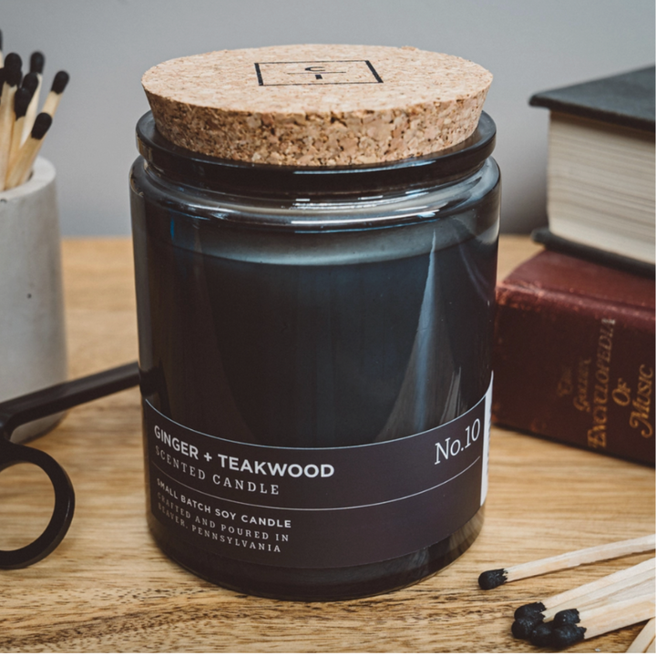 100% soy candle with 60+ hours burn time by Cord + Iron