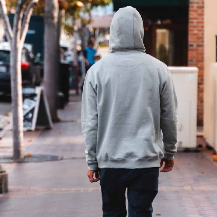 grey organic hoodie