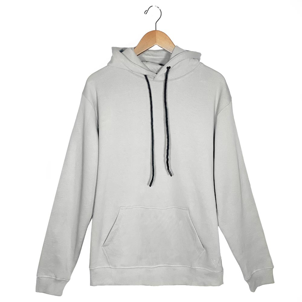 Grey Pull Over Hoodie Organic Hooded Sweatshirt Gray Fair