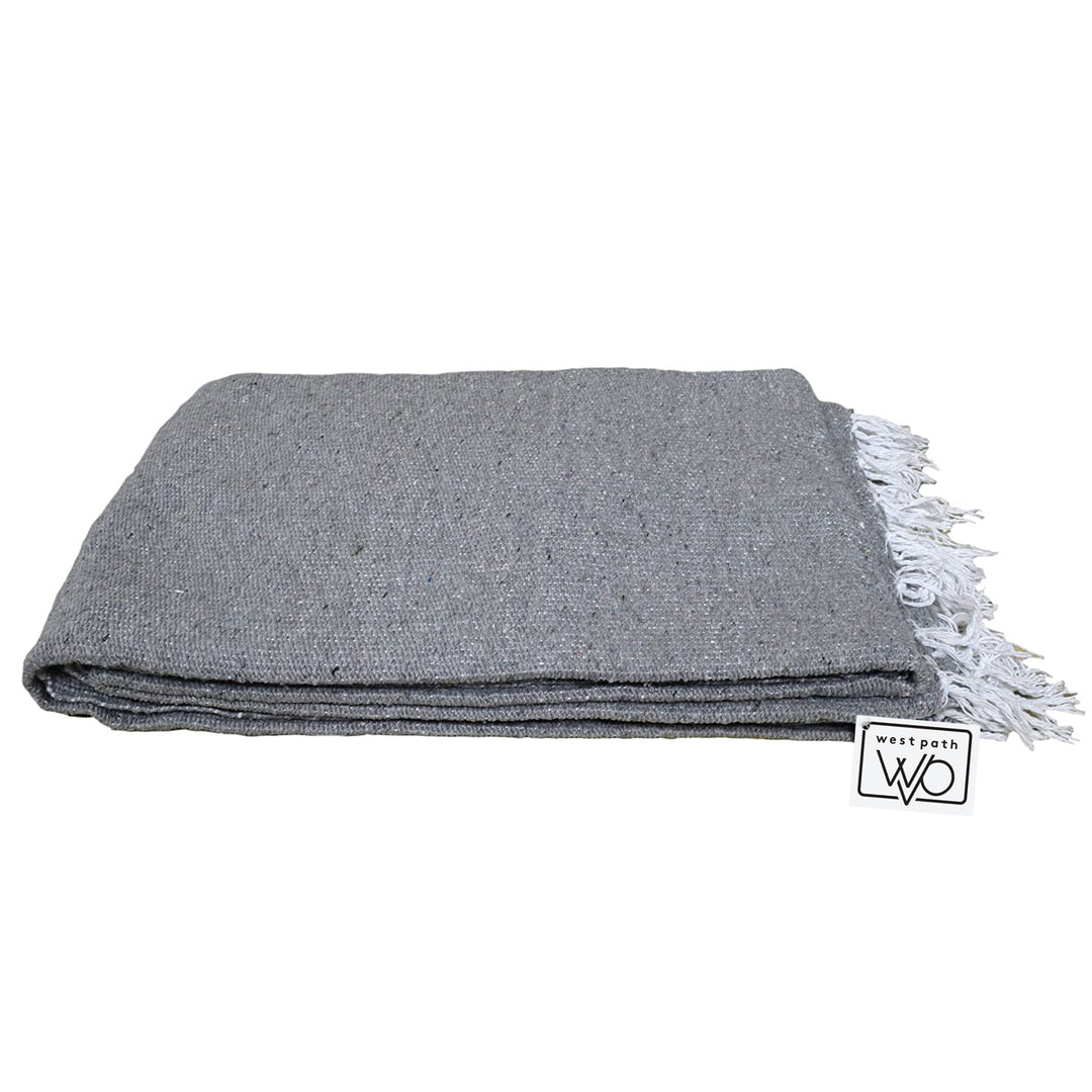 grey throw blanket