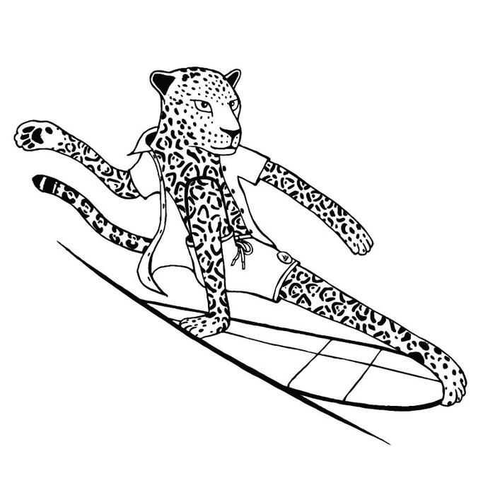 The Surfing Animals Alphabet Coloring Book