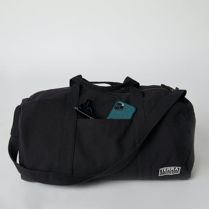 black travel duffle bag for men
