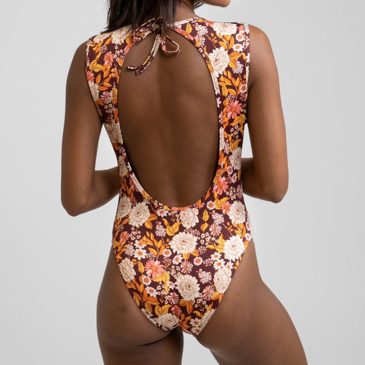 women's printed one piece swim suit