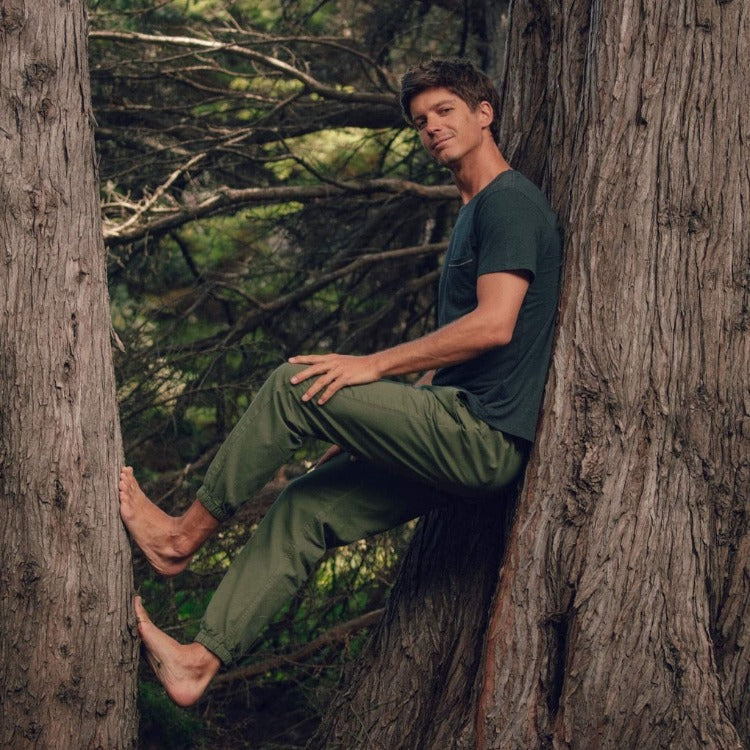 Green joggers for men by Mollusk 