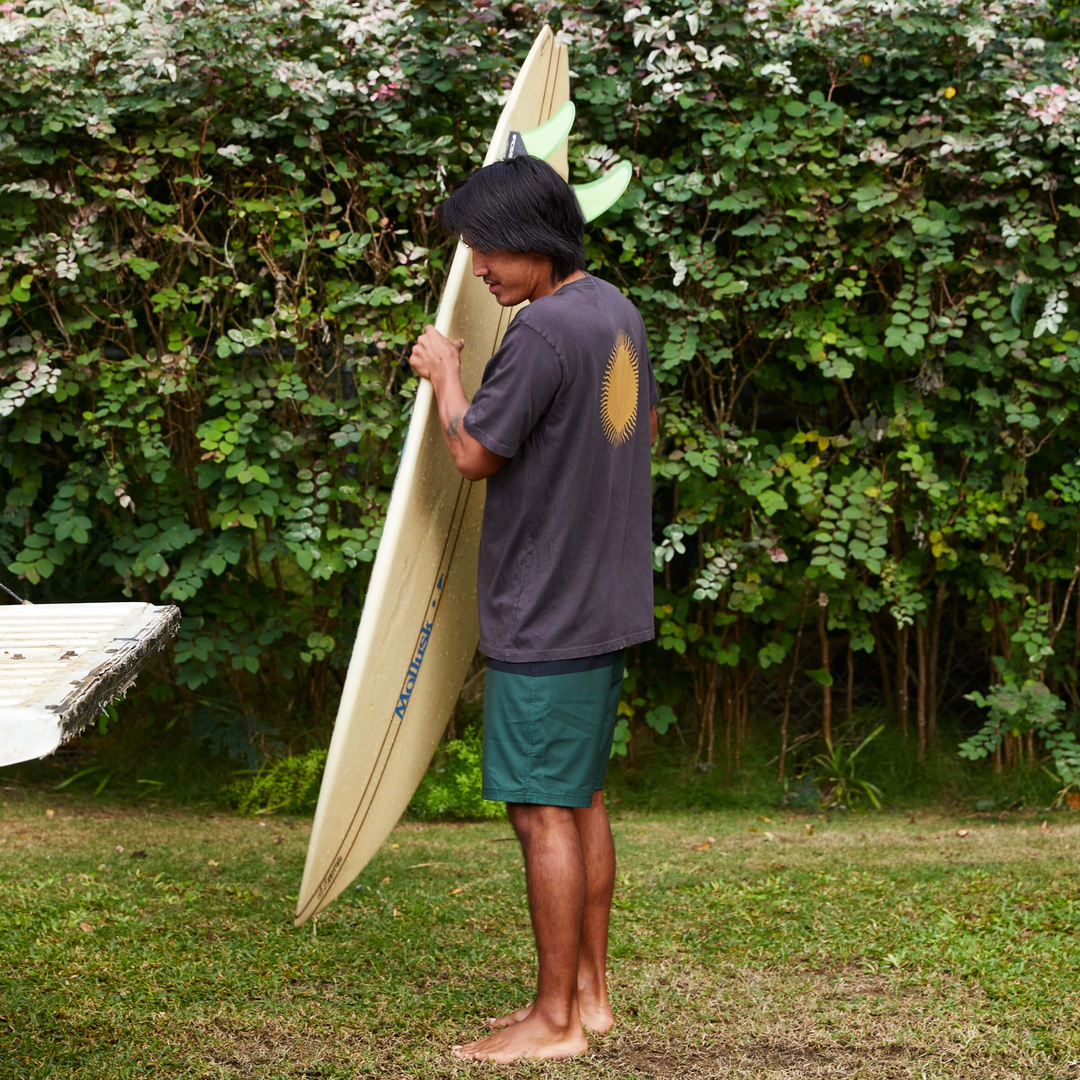 mens green surf trunks