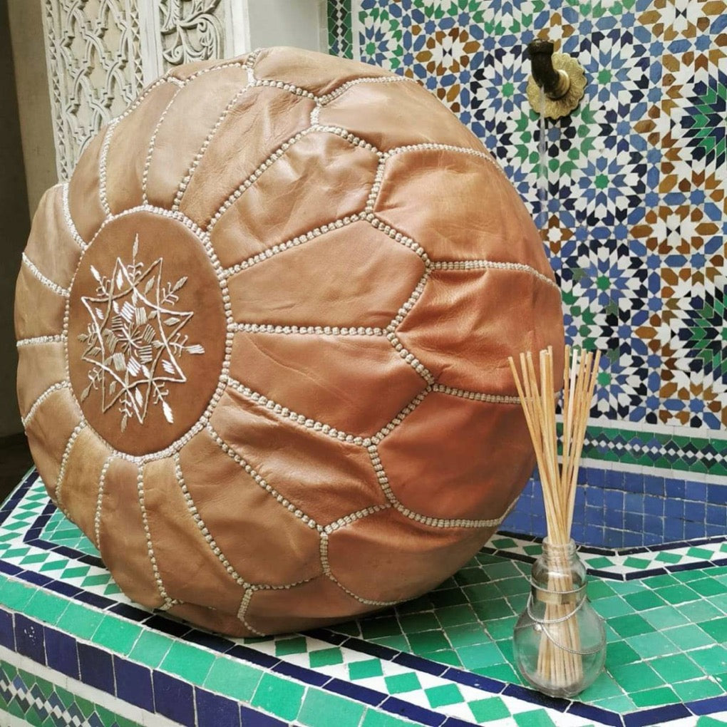moroccan pouf ottoman