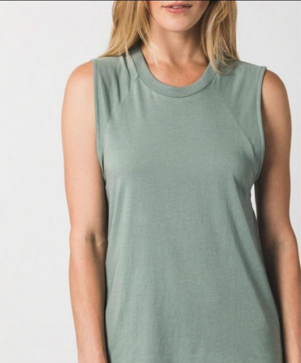 Known Supply's Women's Muscle Tank in Sage