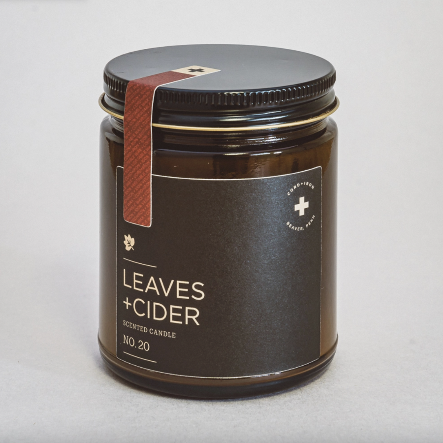 Leaves + Cider 100% soy candle by Cord + Iron