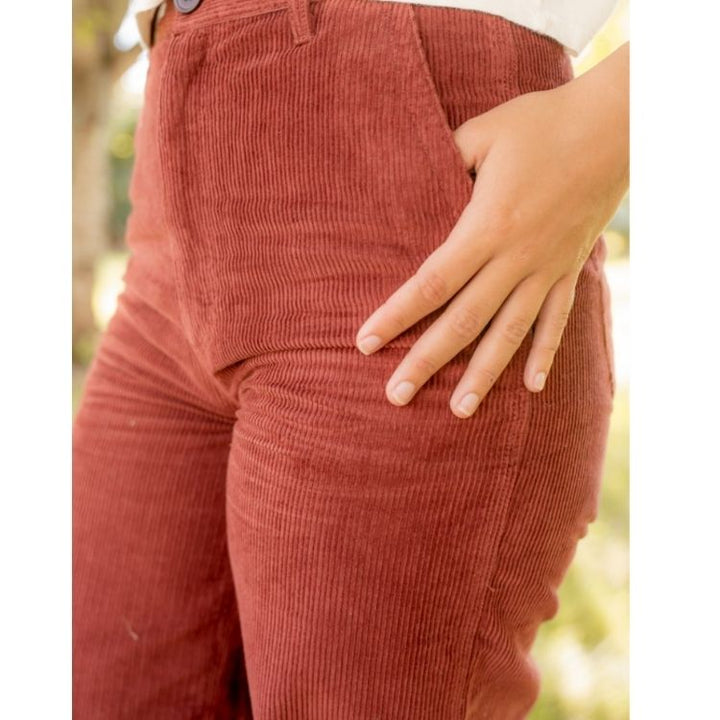 Mulberry colored pants for women 