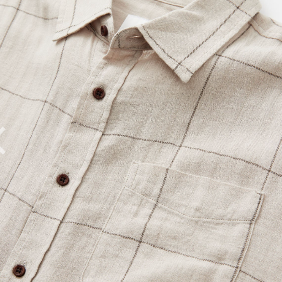 cotton and linen blend shirt by Katin USA 