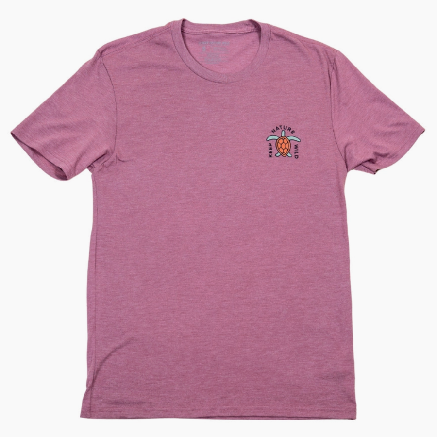Eco friendly tee in dark pink by Keep Nature Wild