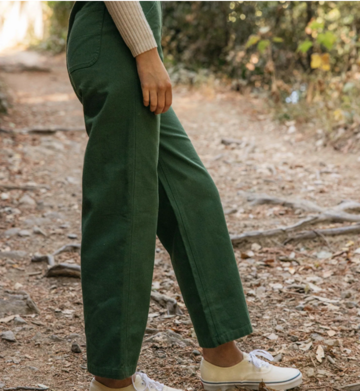 Women's cotton pants in green