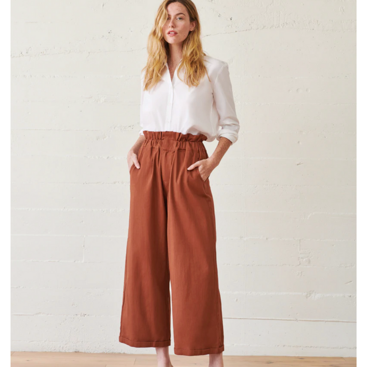 Paper Bag Trousers in Brown by WVN