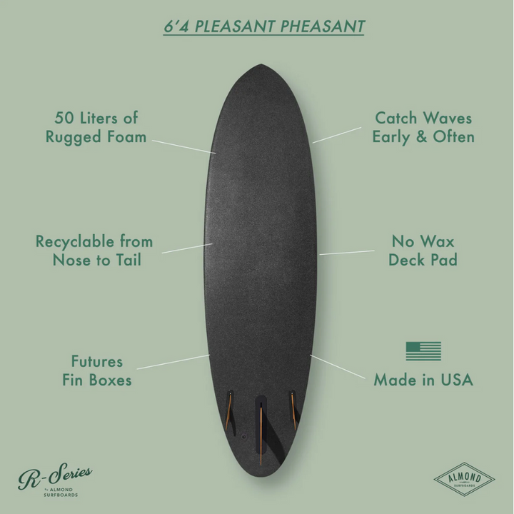 Almond Surfboards Pleasant Pheasant 6'4 USED