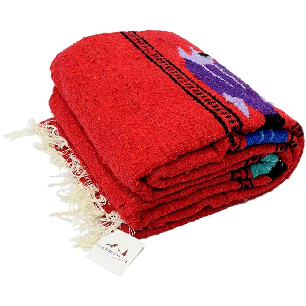 Red fish mexican yoga blanket