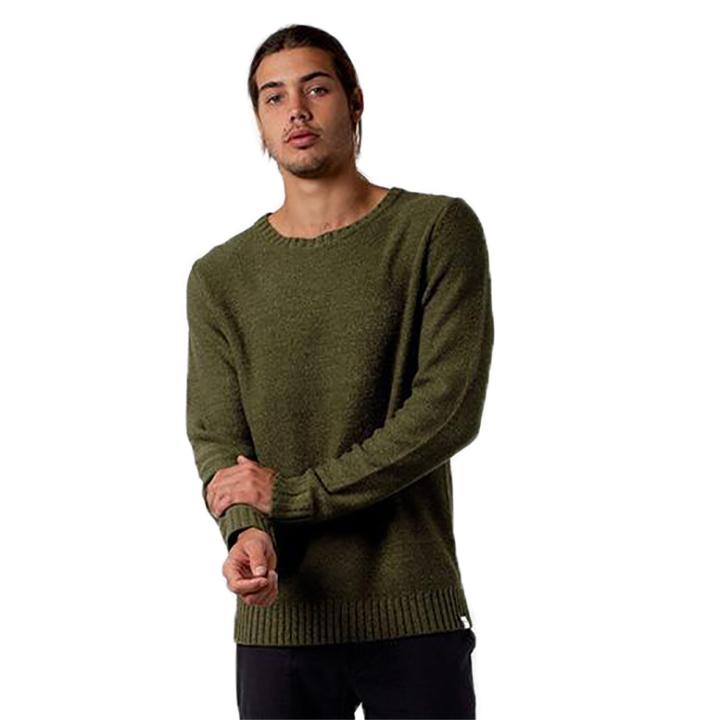 Men's Olive Classic Knit Pullover
